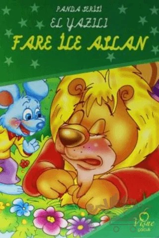 Fare ile Aslan - Panda Serisi El Yazılı – Kolektif – Vişne Çocuk kitap kapağı