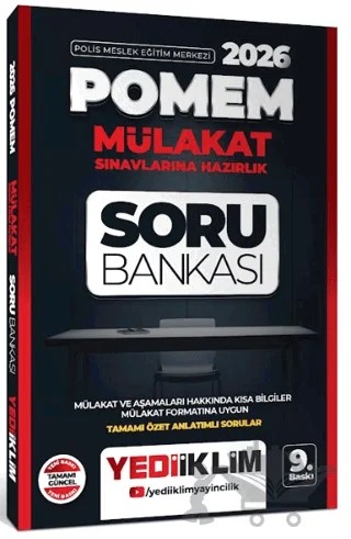 2026 POMEM Mülakat Sınavlarına Hazırlık Tamamı Özet Anlatımlı Soru Bankası – Kolektif – Yediiklim Yayınları kitap kapağı