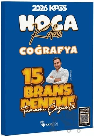 2026 KPSS Coğrafya 15 Deneme Çözümlü – Akın Arslan – Hoca Kafası Yayınları kitap kapağı