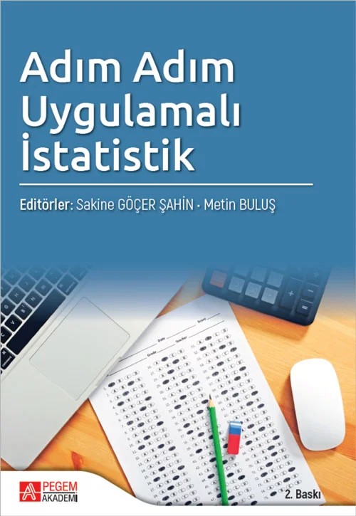 Adım Adım Uygulamalı İstatistik – Elinizdeki Adım Adım Uygulamalı İstatistik – Pegem Akademi Yayıncılık kitap kapağı