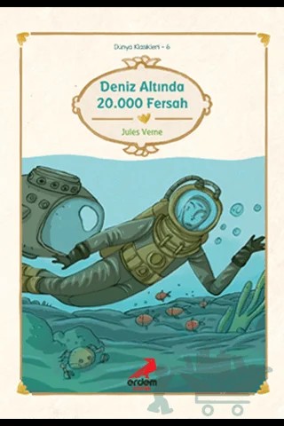 Deniz Altında Yirmibin Fersah – Jules Verne – Erdem Çocuk kitap kapağı