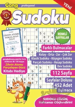 Gong Profesyonel Sudoku 15 – Bertan Kodamanoğlu – Maxi Yayıncılık kitap kapağı