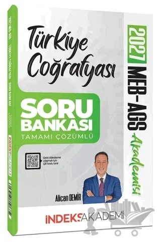 2027 MEB-AGS Akademisi Türkiye Coğrafyası Soru Bankası Çözümlü – Alican Demir – İndeks Akademi Yayıncılık kitap kapağı