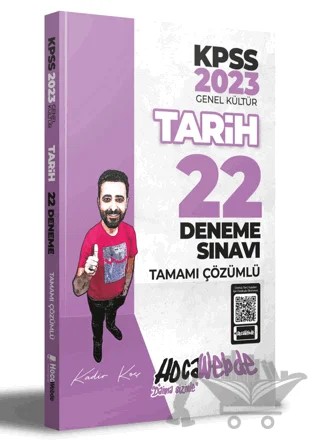 Hocawebde 2023 KPSS Tarih Tamamı Çözümlü 22 Deneme Sınavı – Kadir Koç – HocaWebde Yayınları kitap kapağı