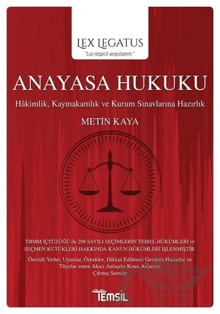 Anayasa Hukuku - Lex Legatus – Metin Kaya – Temsil Kitap kitap kapağı