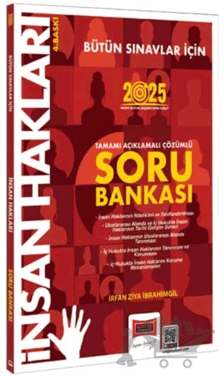 2025 Tüm Sınavlar İçin İnsan Hakları Tamamı Açıklamalı Çözümlü Soru Bankası – İrfan Ziya İbrahimgil – Yargı Yayınevi kitap kapağı