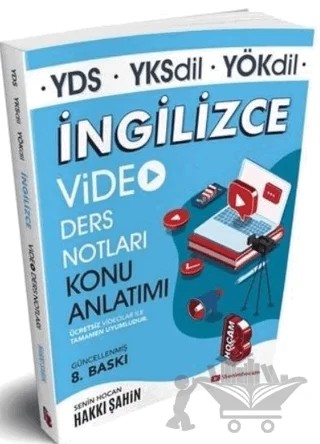 YDS YKSDİL YÖKDİL Video Ders Notları Konu Anlatımı – Hakkı Şahin – Benim Hocam Yayınları kitap kapağı