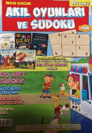 Maxi Çocuk Akıl Oyunları ve Sudoku 2023 - 2 – Maxi Yayıncılık kitap kapağı