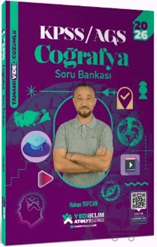 2026 KPSS Genel Kültür Atölye Serisi Coğrafya Tamamı Video Çözümlü Soru Bankası – Hakan Topcan – Yediiklim Yayınları kitap kapağı
