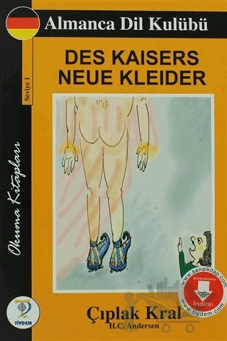 Des Kaisers Neue Kleider - Çıplak Kral – Hans Chrıstıan Andersen – Tiydem Yayıncılık kitap kapağı