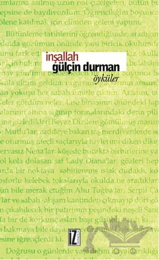 İnşallah – Gülçin Durman – İz Yayıncılık kitap kapağı