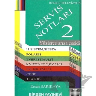 Servis Notları Renkli Televizyon 2 – Ercan Sarıkaya – Birsen Yayınevi kitap kapağı