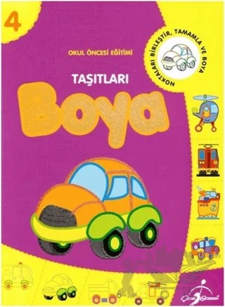 Taşıtları Boya 4 – Kolektif – Çocuk Gezegeni kitap kapağı