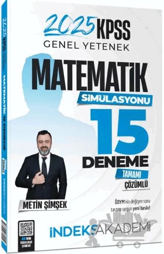 2025 KPSS Matematik 15 Deneme Çözümlü - Metin Şimşek İndeks Akademi Yayıncılık – Metin Şimşek – İndeks Akademi Yayıncılık kitap kapağı
