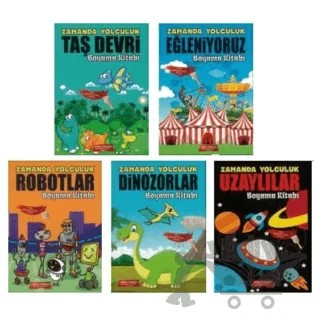 Zamanda Yolculuk Boyama Kitapları - 5 Kitap – Kolektif – Gönül Yayıncılık kitap kapağı