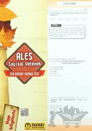 ALES Çek Kopart Yaprak Test - Sayısal Yetenek – Kolektif – Tasarı Eğitim Yayınları kitap kapağı