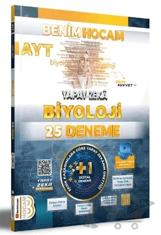AYT Yapay Zekâ Biyoloji 25 Deneme – Dilek Kuvvet – Benim Hocam Yayınları kitap kapağı