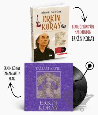 Plaklı Kitaplar - Erkin Koray - Tamam Artık Plak – Birol Öztürk – Plak kitap kapağı