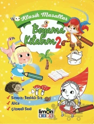 Klasik Masallar Boyama Kitabım 2 – Kolektif – limonKIDS kitap kapağı