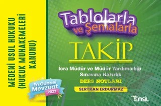 Takip Tablolarla Ve Şemalarla Medeni Usul Hukuku – Sertkan Erdurmaz – Temsil Kitap kitap kapağı