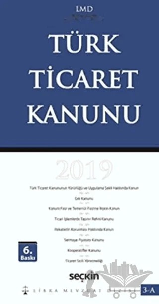 Türk Ticaret Kanunu LMD - 3A – Mutlu Dinç, Çilem Bahadır – Seçkin Yayıncılık kitap kapağı