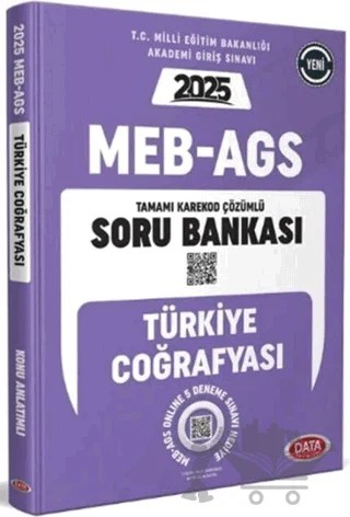 2025 AGS Ultra Serisi Türkiye Coğrafyası Soru Bankası - Karekod Çözümlü – Kolektif – Data Yayınları kitap kapağı