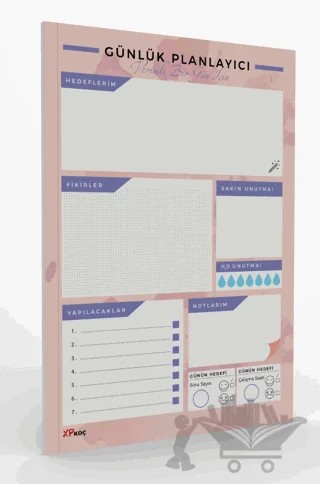 Günlük Planlayıcı Çek Kopar- Evde, Okulda, İşte – Kolektif – XP Koç kitap kapağı