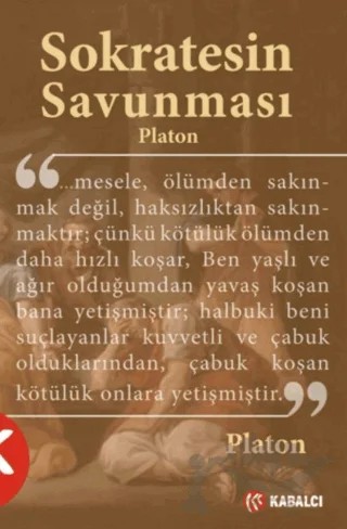 Sokratesin Savunması – Platon (Eflatun) – Kabalcı Yayınevi - Doruk Yayınları kitap kapağı