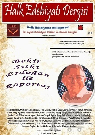 Halk Edebiyatı Dergisi Sayı: 1 Haziran-Temmuz 2014 – Halk Edebiyatı Dergisi Yayınları kitap kapağı