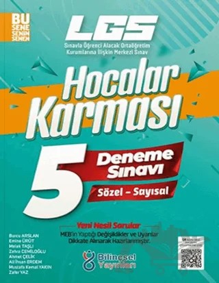 LGS Hocalar Karması Sözel Sayısal 5 Deneme Sınavı – Kolektif – Bilinçsel Yayınları kitap kapağı
