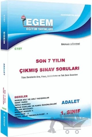1. Sınıf 2. Yarıyıl Adalet Son 6 Yılın Çıkmış Sorular – Kolektif – Egem Eğitim Yayınları kitap kapağı