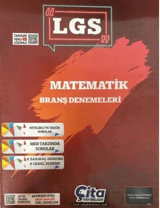 LGS Matematik Branş Denemeleri – Kolektif – Çita Yayınları kitap kapağı