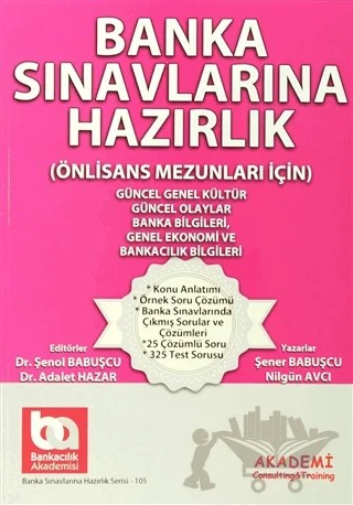 Banka Sınavlarına Hazırlık Seti 5 Kitap (Önlisans Mezunları İçin) – Nilgün Avcı, Şener Babuşçu – Akademi Consulting Training kitap kapağı