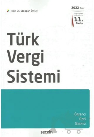 Türk Vergi Sistemi – Erdoğan Öner – Seçkin Yayıncılık kitap kapağı