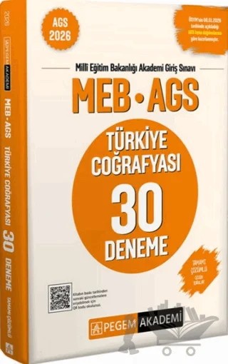 2026 MEB AGS Türkiye Coğrafyası 30 Deneme – Kolektif – Pegem Akademi Yayıncılık kitap kapağı