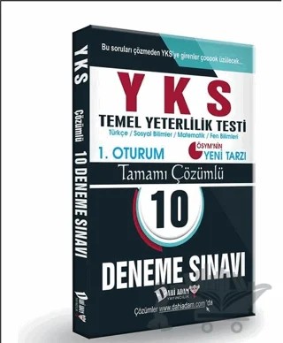 YKS Tamamı Çözümlü 10 Deneme – Kolektif – Dahi Adam Yayıncılık kitap kapağı