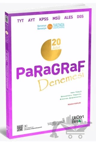 2025 YKS TYT AYT KPSS Paragraf 20 Deneme – Müslüm Kaplan – Üç Dört Beş Yayınları kitap kapağı