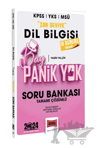 2024 KPSS YKS MSÜ Bay Panik Yok Dil Bilgisi Zor Seviye Tamamı Çözümlü Soru Bankası – Yamin Yalçın – Yargı Yayınevi kitap kapağı