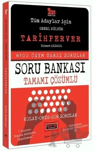 2021 Tüm Adaylar İçin Tarihperver Tamamı Çözümlü Soru Bankası – Hikmet Aksakal – Yargı Yayınevi kitap kapağı