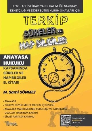 Terkip Anayasa Hukuku Kapsamında Süreler ve Hap Bilgiler El Kitabı – M. Sami Sönmez – Temsil Kitap kitap kapağı