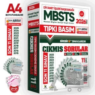 2026 DİB-MBSTS ÖSYM Çıkmış Soru Tıpkı Basım 11li Kitapçık Türkiye Geneli Deneme Paketi – Kolektif – Karakutu Yayın kitap kapağı