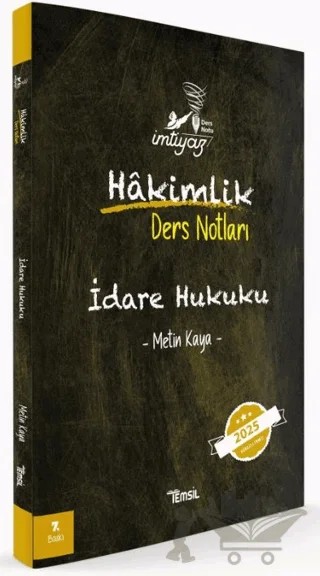 İdare Hukuku Hakimlik Ders Notları – Metin Kaya – Temsil Kitap kitap kapağı