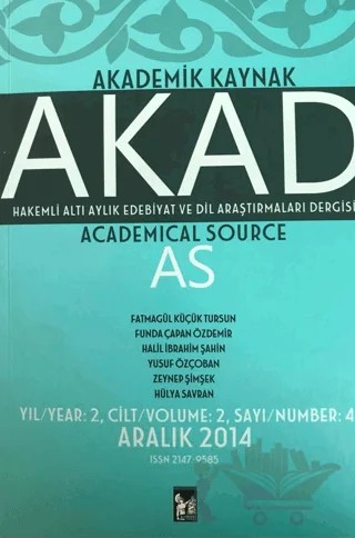 Akad Akademik Kaynak Dergisi Sayı: 4 – Altın Post Yayıncılık kitap kapağı