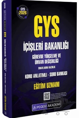 2026 GYS İçişleri Bakanlığı Görevde Yükselme Sınavlarına Hazırlık Konu Anlatımlı Soru Bankası Eğitim Uzman – Kolektif – Pegem Akademi Yayıncılık kitap kapağı