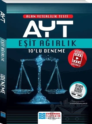AYT Video Çözümlü Eşit Ağırlık 10'lu Deneme – Kolektif – Evrensel İletişim Yayınları kitap kapağı
