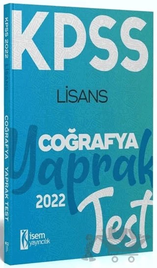 2022 KPSS Lisans Genel Kültür Coğrafya Yaprak Test – Kolektif – İSEM Yayıncılık kitap kapağı