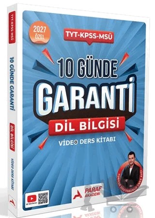 10 Günde Garanti Dil Bilgisi Video Ders Kitabı – Enes Avcı – Paraf Akademi kitap kapağı