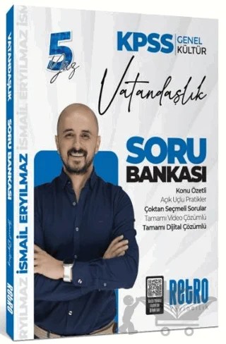 2025 KPSS Genel Kültür Vatandaşlık Soru Bankası – İsmail Eryılmaz – Retro Yayıncılık kitap kapağı