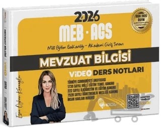 2026 MEB-AGS Mevzuat Bilgisi Video Ders Notları – Esra Özkan Karaoğlu – Hoca Kafası Yayınları kitap kapağı