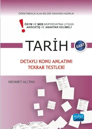 Tarih - Öğretmenlik Alan Bilgisi Konu Anlatımlı – Mehmet Ali Tan – Nobel Akademik Yayıncılık kitap kapağı